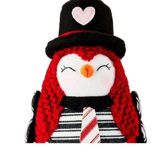 Way to Celebrate Valentine’s Day fabric Bird with black tabletop decoration. - Picture 2 of 8